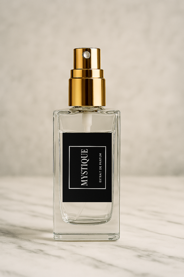 Clear glass roll-on bottle with gold cap containing fragrance inspired by Aventus By Creed for men